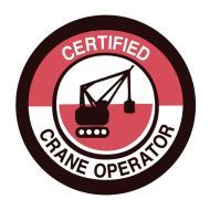 Hard Hat Label - Certified Crane Operator