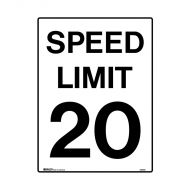 832060 Speed Limit Sign - Speed Limit 20 