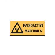 833116 Warning Sign - Radioactive Materials 