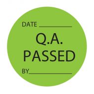 Quality Assurance Labels - Date Q.A. Passed By