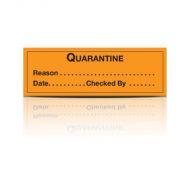 Quality Assurance Labels - Quarantine Date Checked By