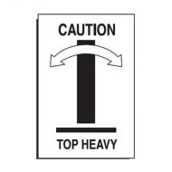 Shipping Labels - Caution Top Heavy