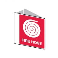 834623 Double Sided Fire Equipment Sign - Fire Hose 