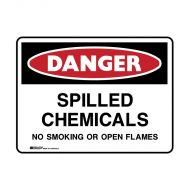 835297 Danger Sign - Spilled Chemicals No Smoking Or Open Flames 