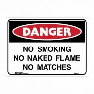 835360 Danger Sign - No Smoking No Naked Flames No Matches 
