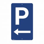 835512 Parking & No Parking Sign - Parking Picto Left 