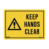 838224 Small Stick On Labels - Keep Hands Clear 