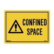 838391 Small Stick On Labels - Confined Space 