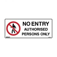 838774 Prohibition Sign - No Entry Authorised Personnel Only 