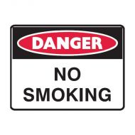 838820 Small Stick On Labels - Danger No Smoking 