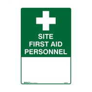 838855 Emergency Information Sign - Site First Aid Personnel 