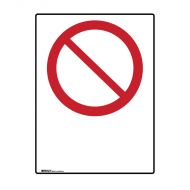 840173 Prohibition Sign - Blank Sign Panel Prohibited Symbol 