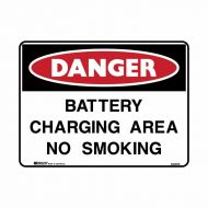 840806 Danger Sign - Battery Charging Area No Smoking 