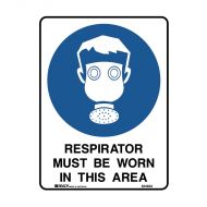 841223 Mandatory Sign - Respirator Must Be Worn In This Area 