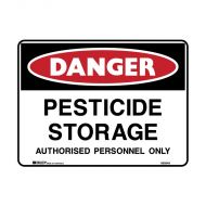 841438 Danger Sign - Pesticide Storage Authorised Personnel Only 