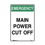 PF8441543 Mining Site Sign - Emergency Main Power Cut Off 