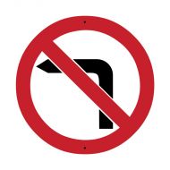 841869 Directional Traffic Sign - No Left Turn 
