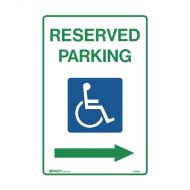 842287 Accessible Traffic & Parking Sign - Reserved Parking Arrow Right 