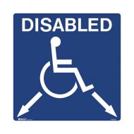 842295 Accessible Traffic & Parking Sign - Disabled Arrrows Down Left and Right 
