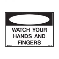 842534 Small Stick On Labels - Danger Watch Your Hands And Fingers 