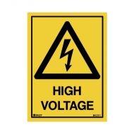 842551 Small Stick On Labels - High Voltage 