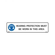 842831 Entry & Overhead Sign - Hearing Protection Must Be Worn In This Area 