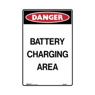 843347 Battery Charging Sign - Danger Battery Charging Area 