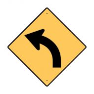 846098 Regulatory Traffic Sign - Curves Left Symbol 