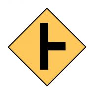 846109 Regulatory Traffic Sign - Right Sign T Junction Symbol 