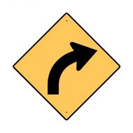 846115 Regulatory Traffic Sign - Curves Right Symbol 