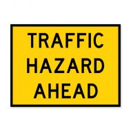 850063 Temporary Roadwork-Traffic Sign - Traffic Hazard Ahead 