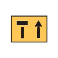 851966 Temporary Roadwork-Traffic Sign - Left Lane Ends Symbol 