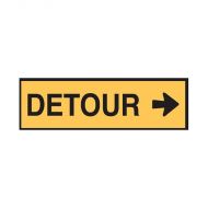 853703 Temporary Roadwork-Traffic Sign - Detour Right 