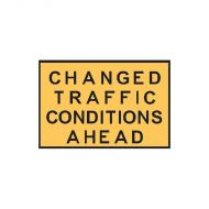 853706 Temporary Roadwork-Traffic Sign - Changed Traffic Conditions Ahead 