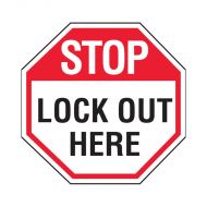 854215 Lockout Tagout Labels - Stop Lock Out Here Labels