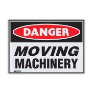 855005 Small Stick On Labels - Danger Moving Machinery 