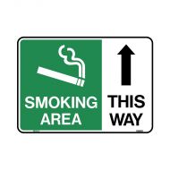 859621 Smoking Area Sign - Smoking Area This Way Arr-U 