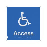861354 Premium Braille Sign - Access B-W 