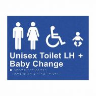 873096 Braille Sign - Unisex Toilet & Baby Change LH 
