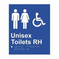 873101 Braille Sign - Unisex Access. Toilet Rh 