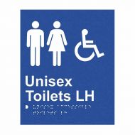 873102 Braille Sign - Unisex Access. Toilet Lh 