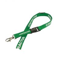 Lanyard with Trigger Snap Swivel Hook and Breakaway, 16mm, Contractor Green