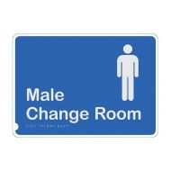 875059 Premium Braille Sign - Male Change Room B-W 