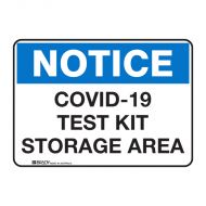 Notice Sign - COVID-19 Test Kit Storage Area Sign