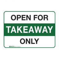 Open Sign - Open for Takeaway Only
