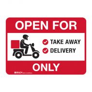 Open Sign - Open for Takeaway and Delivery Only