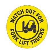 Toughstripe Floor Marking Sign - Watchout For Fork Lift Trucks