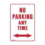 PF832024 Parking & No Parking Sign - No Parking Any Time Arrow Both Ways 