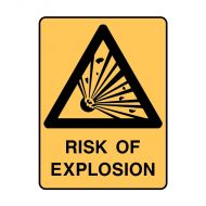 PF832098 Warning Sign - Risk Of Explosion 