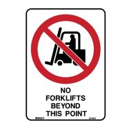 PF833882 Prohibition Sign - No Forklifts Beyond This Point 